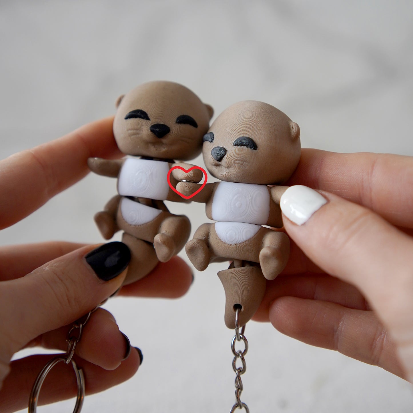 Porte-clés magnétique Flexi, Bébé Loutre