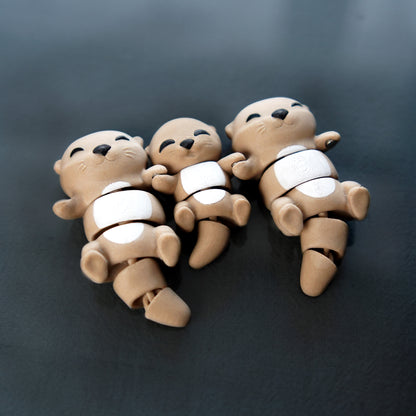 Porte-clés magnétique Flexi, Bébé Loutre