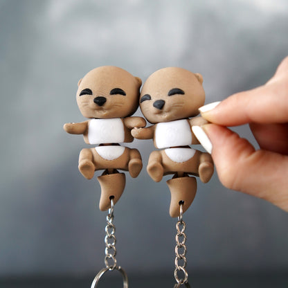 Porte-clés magnétique Flexi, Bébé Loutre