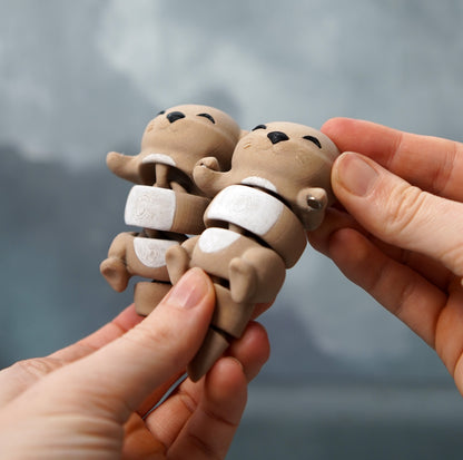 Porte-clés magnétique Flexi, la Loutre