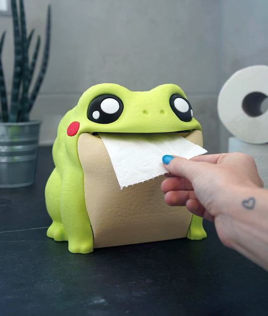 Distributeur de papier toilette Croa, la grenouille