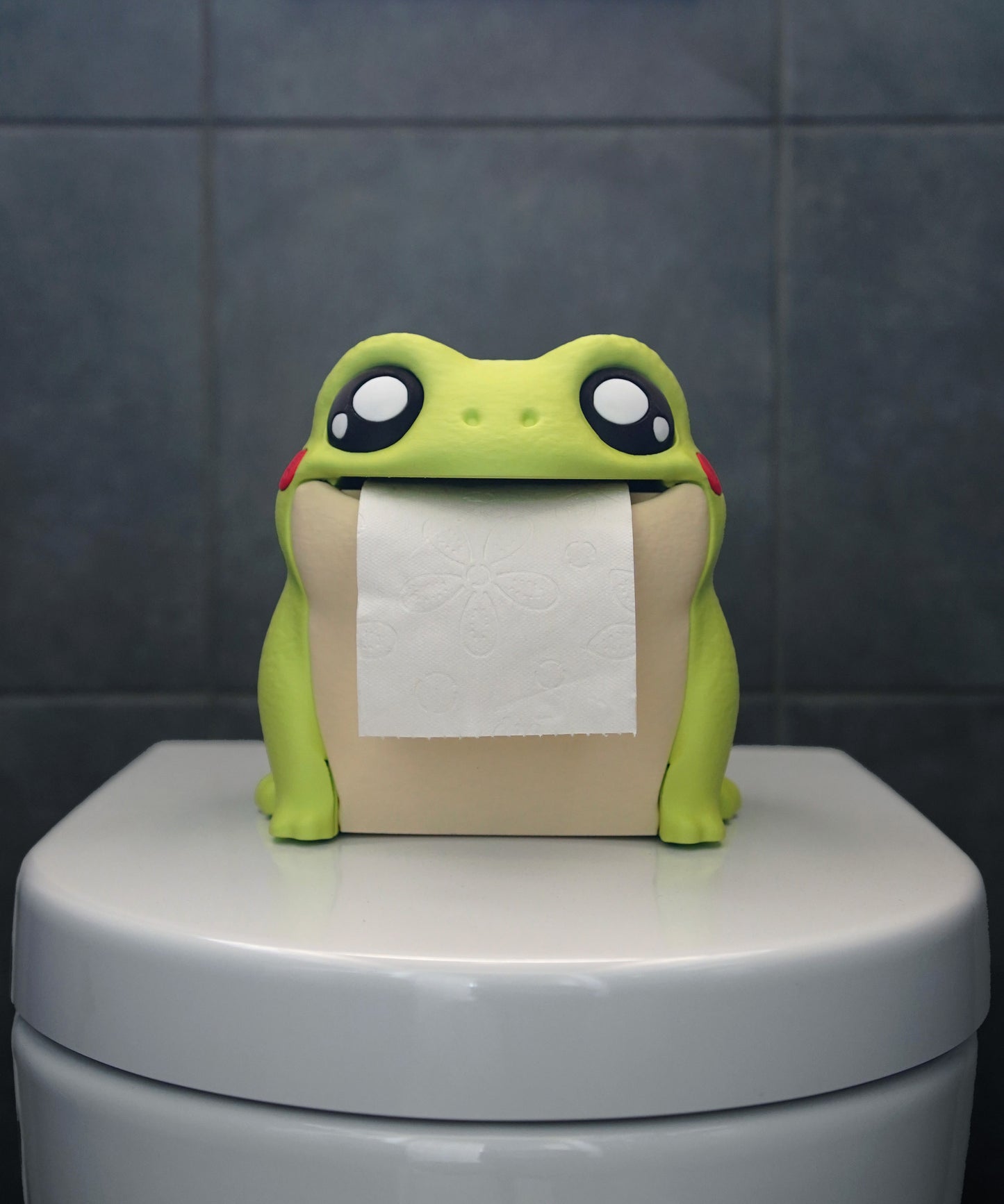 Distributeur de papier toilette Croa, la grenouille