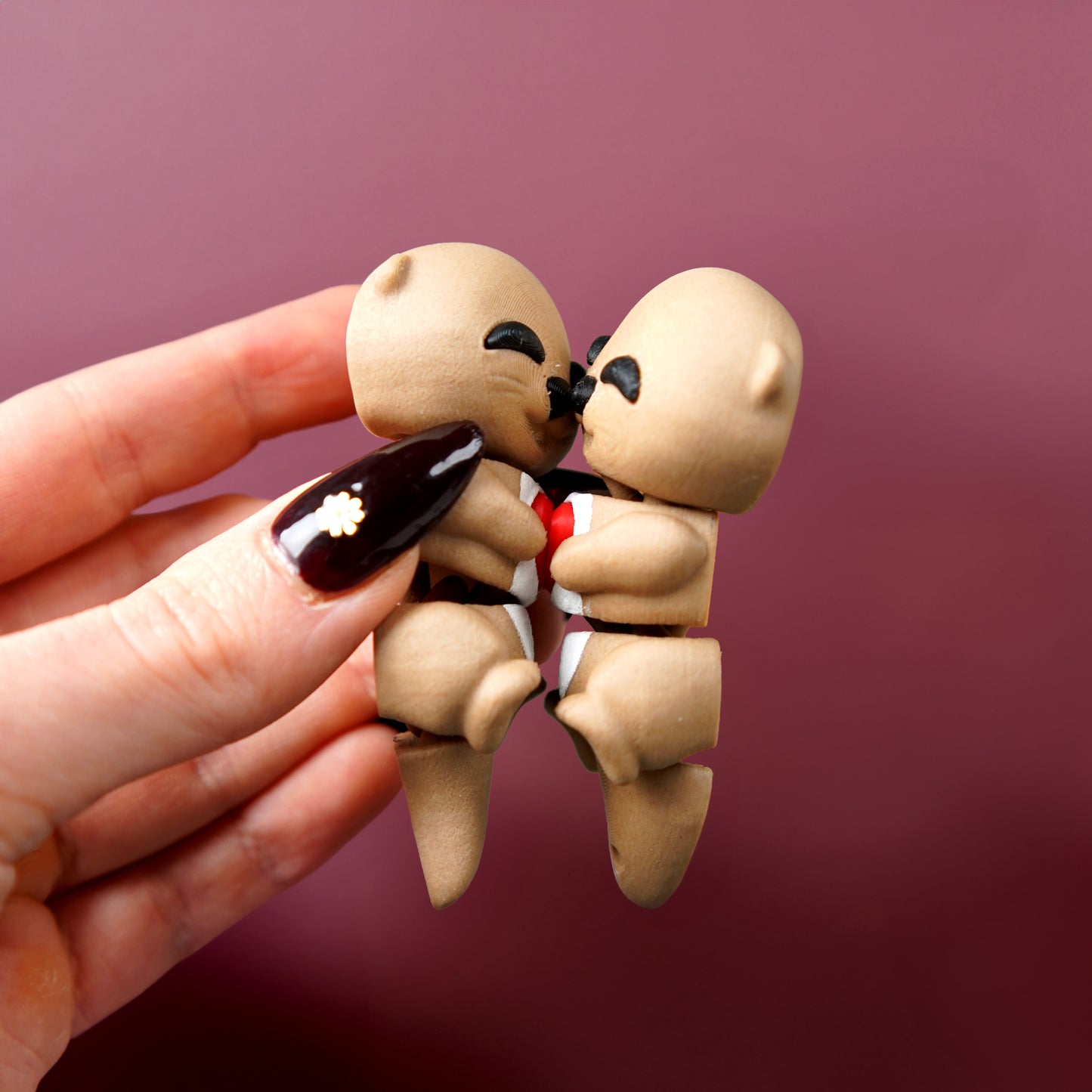 Porte-clés magnétique Flexi, Loutre Saint-Valentin