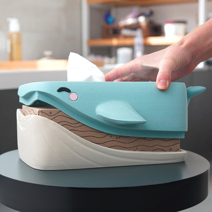 Housse de boîte à mouchoirs Bulles, la baleine